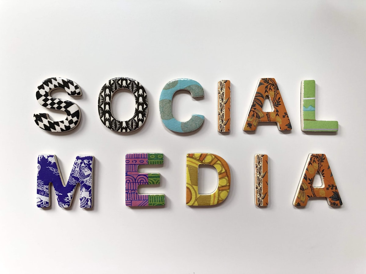 Social media strategy planning board with framework layout