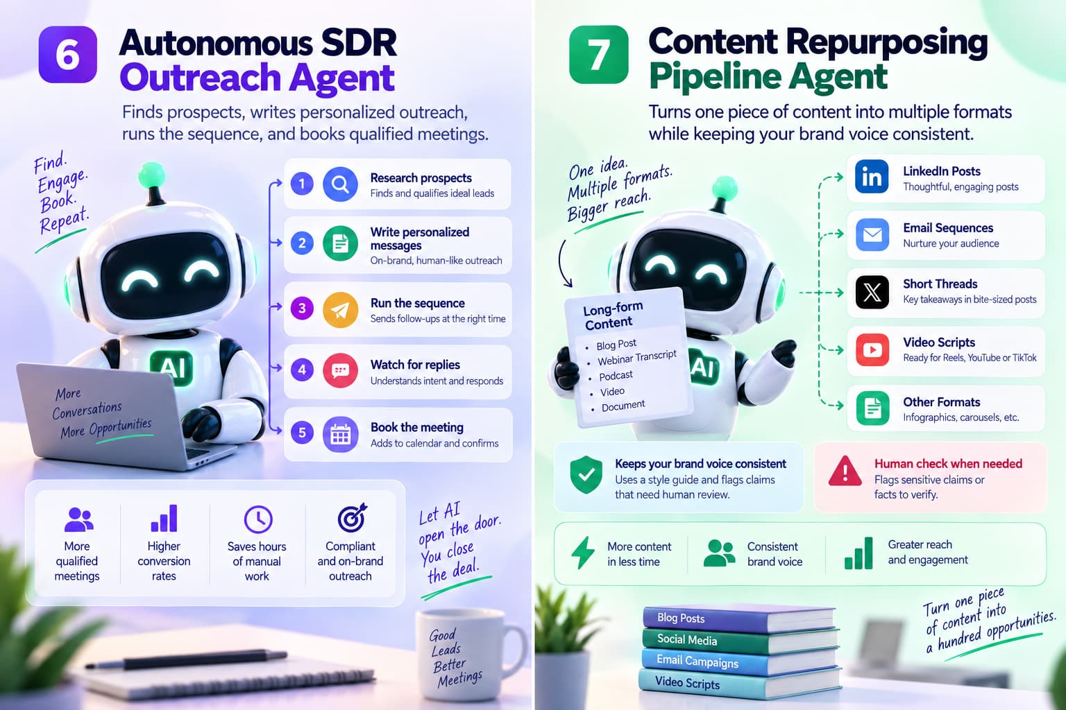 Two Panel Sequence Example AI Agent Use Cases: 20 Real-World Examples and Prompts for 2026