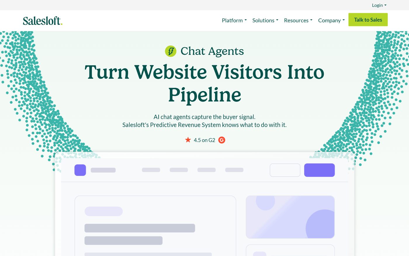 Salesloft Drift product page screenshot, August 2026