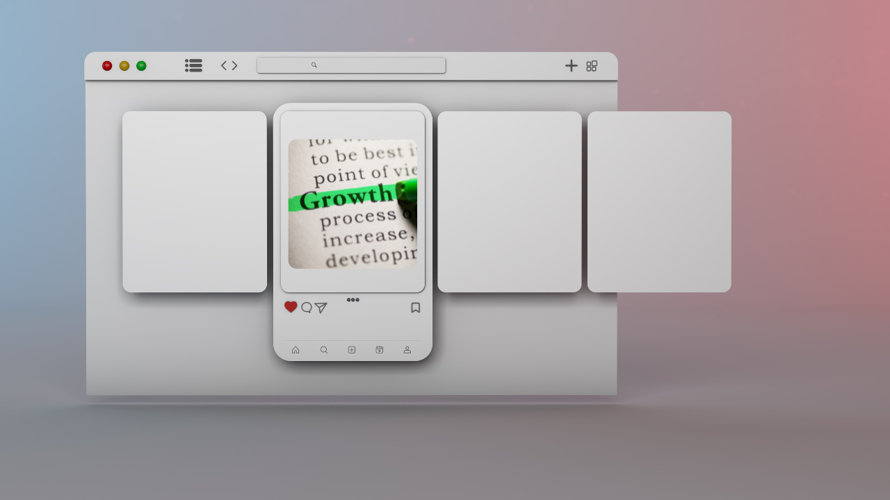image contains instagram Carousels layout and growth icon