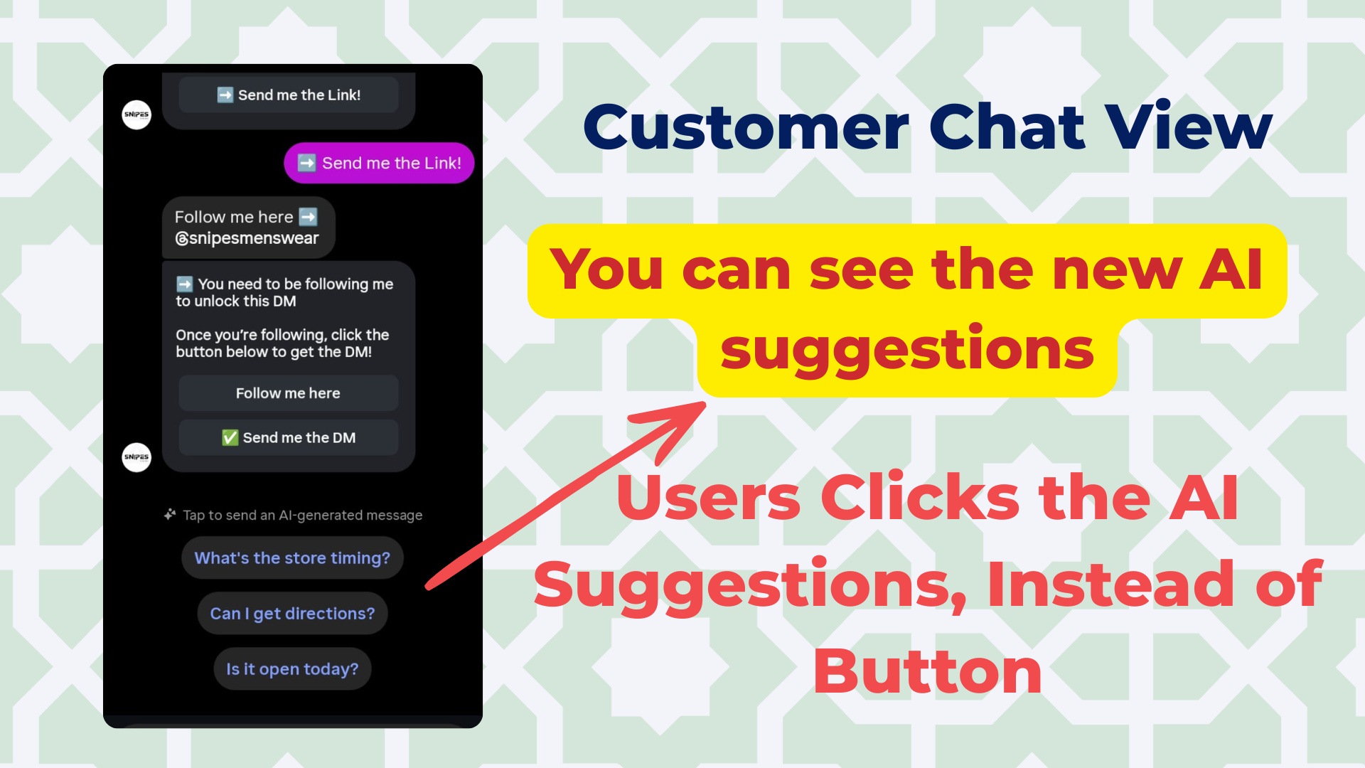 Instagram DM - New AI Suggestions Features