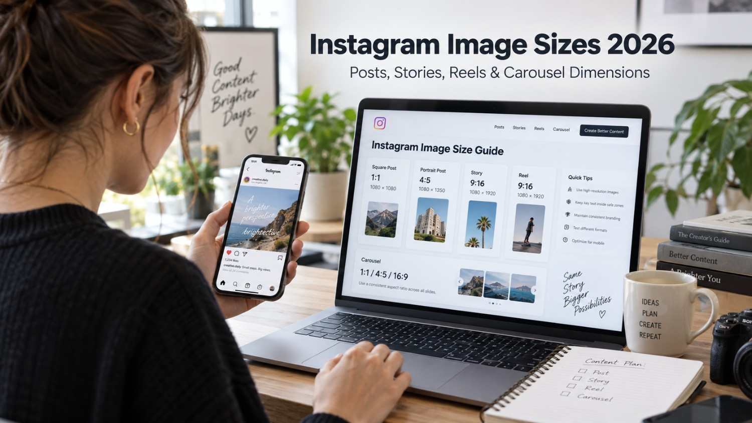 Instagram Image Sizes 2026: Dimensions for Posts, Stories, and Reels