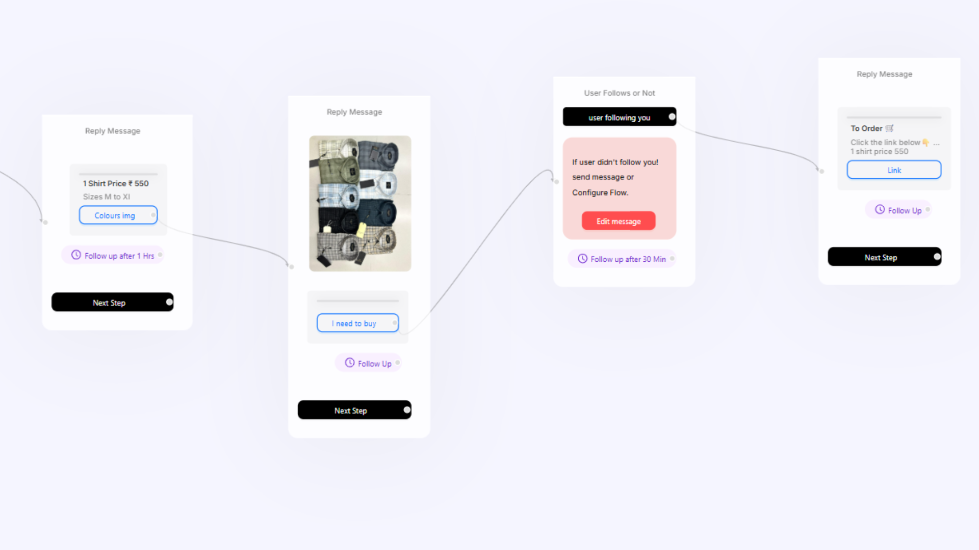 screenshot of instantdm followup to prevent breaking flow from AI suggestions 
