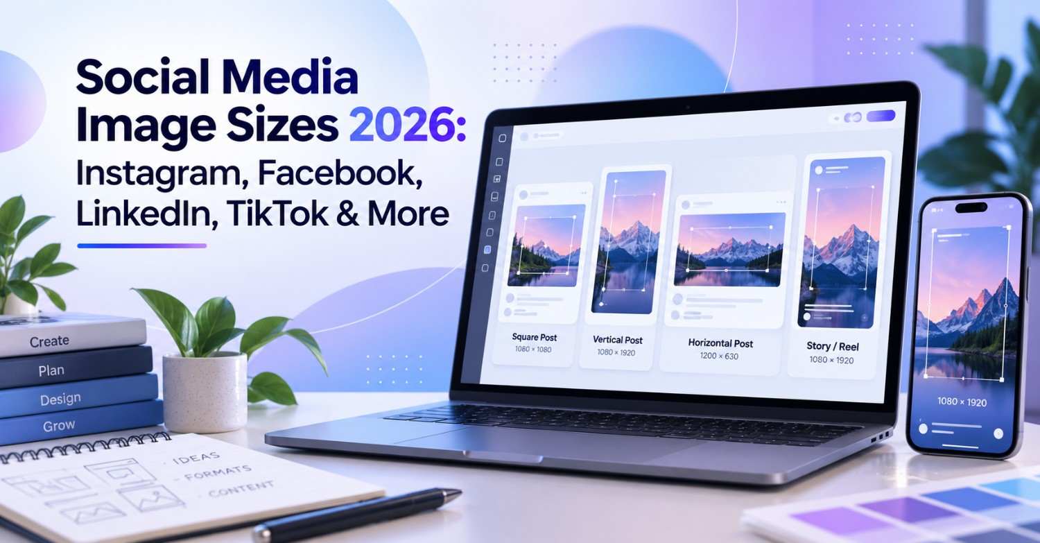 Social Media Image Sizes 2026: Instagram, Facebook, LinkedIn, TikTok & More