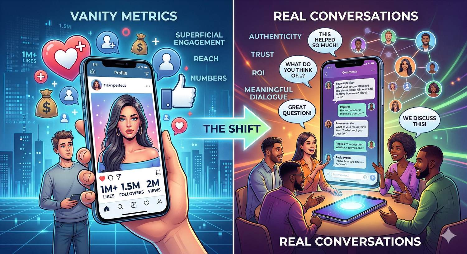 The Shift in Influencer Marketing: From Vanity Metrics to Real Conversations Why brands are no longer impressed by just likes and saves.
