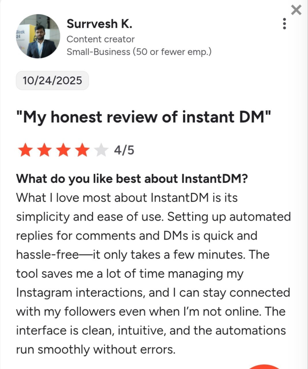 Customer review 9